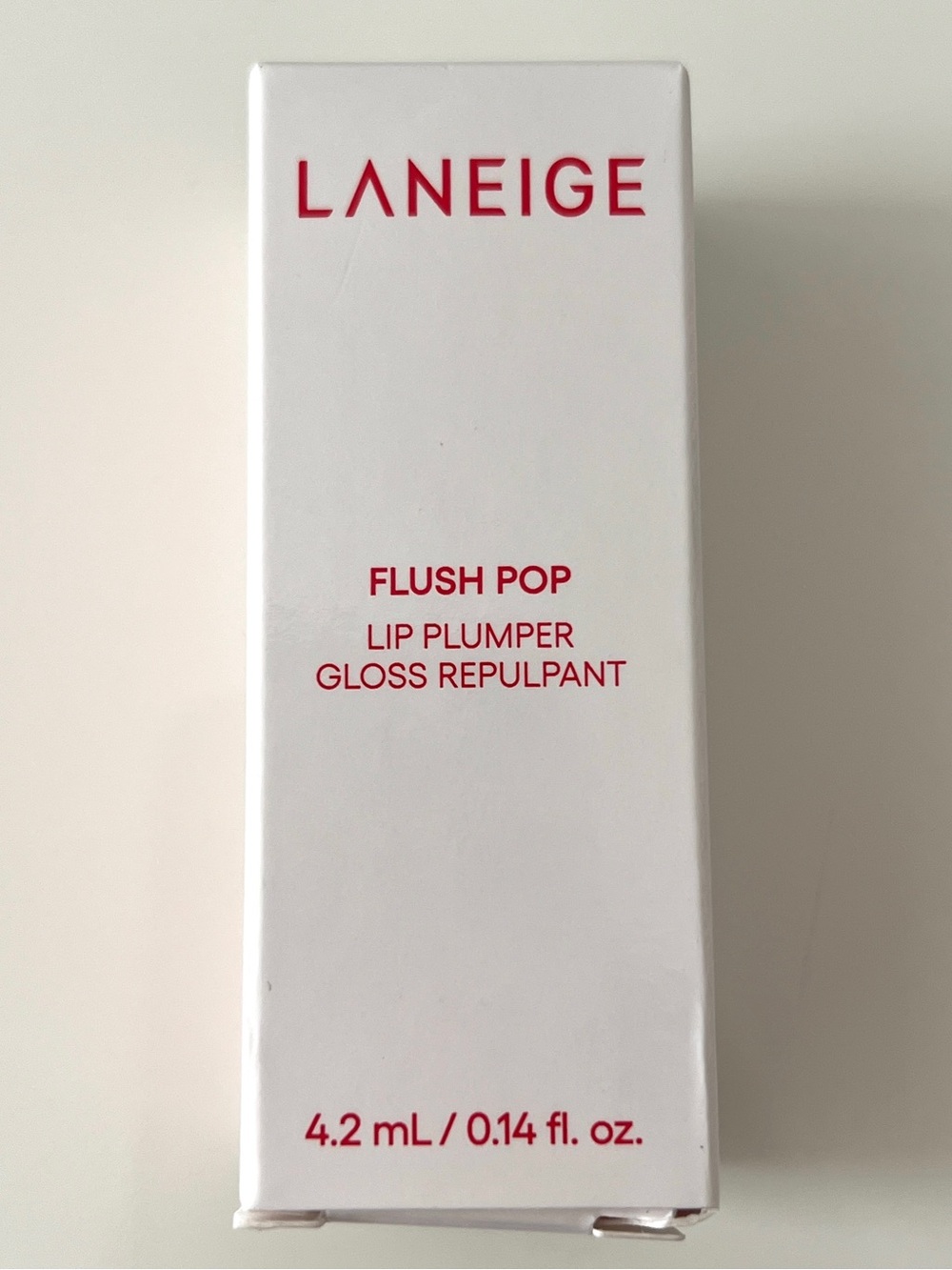 LANEIGE Flush Pop Plumping Peptide Lip Gloss Treatment - Imperfect box